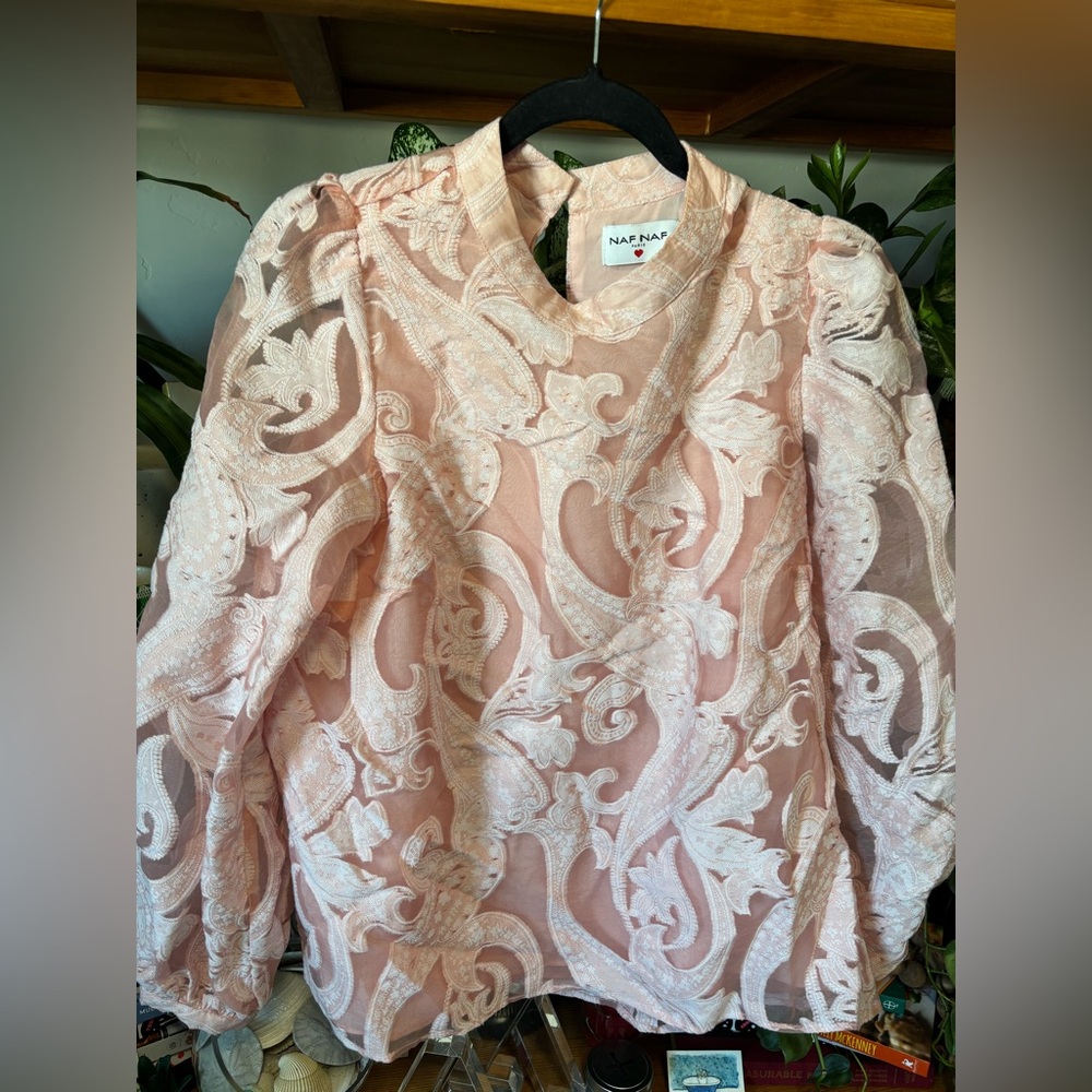 NAF NAF Chemisier Hartvoile Blush